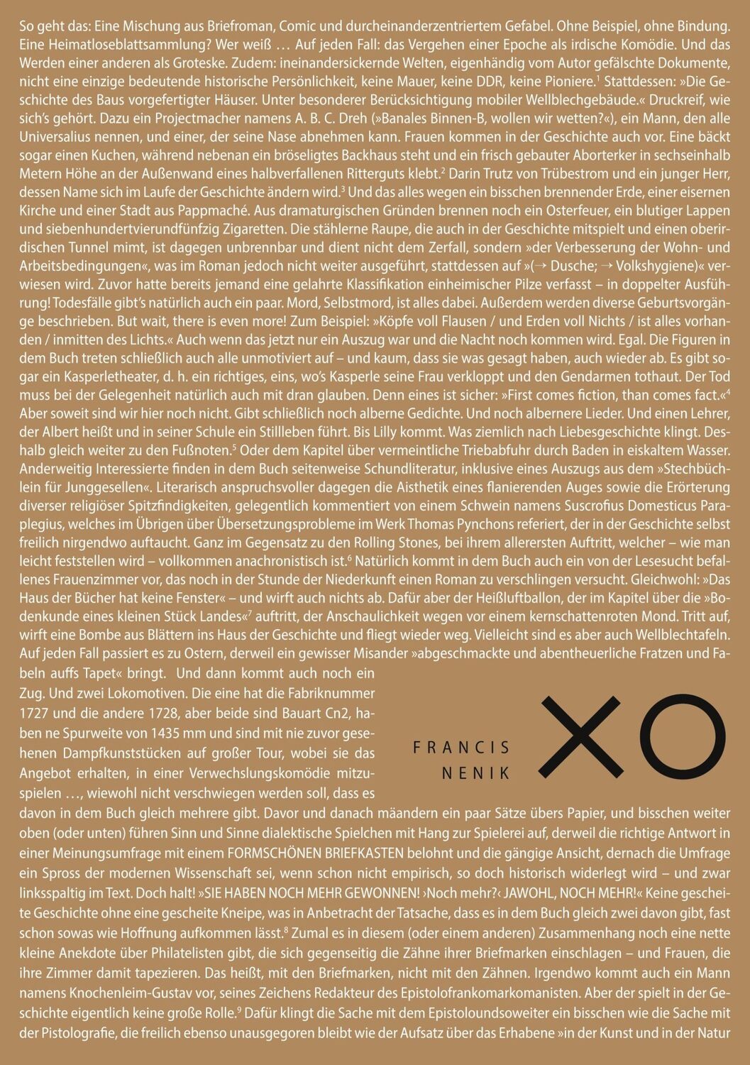 Cover: 9783944478104 | XO | Francis Nenik | Taschenbuch | Paperback | 648 S. | Deutsch | 2021