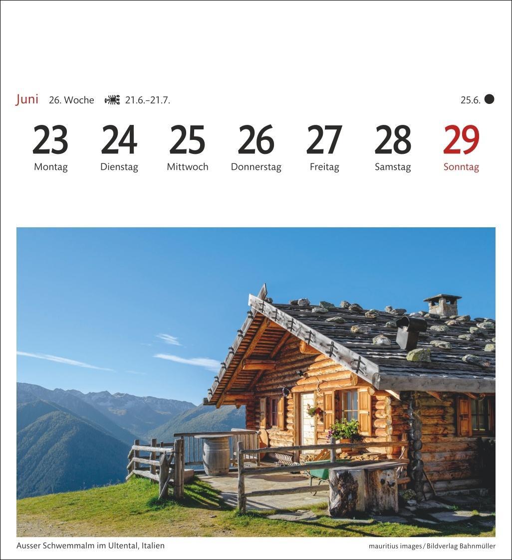 Bild: 9783840033339 | Alpen Sehnsuchtskalender 2025 - Wochenkalender mit 53 Postkarten