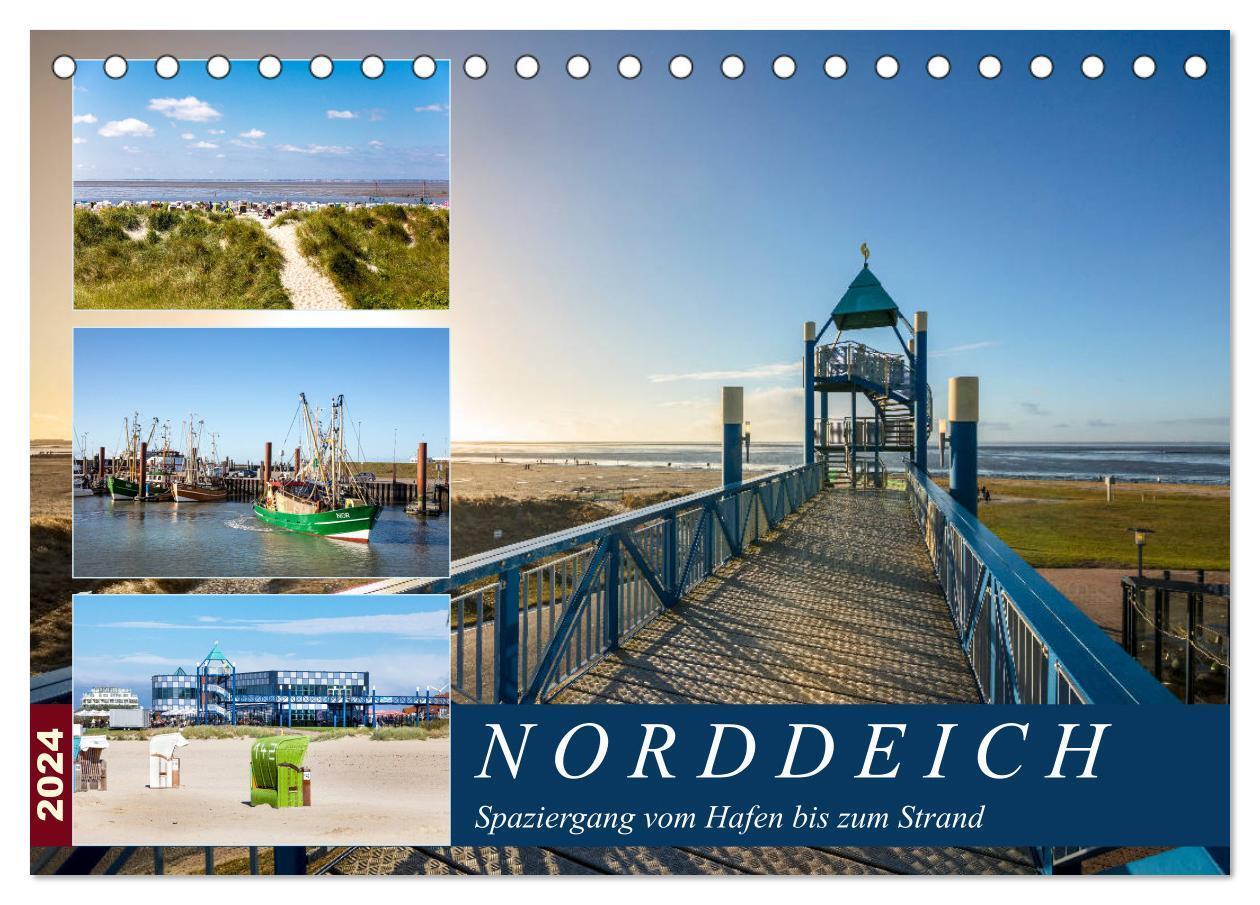 Cover: 9783383030093 | Norddeich Spaziergang vom Hafen bis zum Strand (Tischkalender 2024...