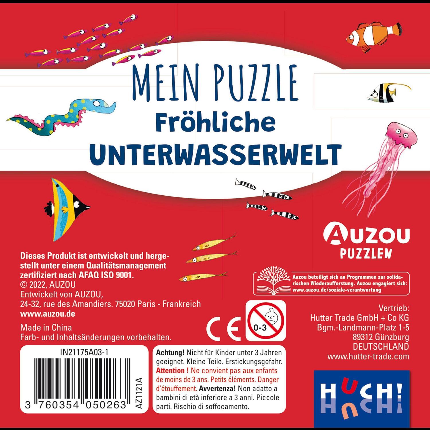 Bild: 3760354050263 | Auzou Mein Puzzle - Fröhliche Unterwasserwelt | Auzou | Spiel | 2022