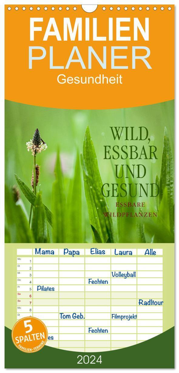 Cover: 9783383094057 | Familienplaner 2024 - WILD, ESSBAR UND GESUND Essbare Wildpflanzen...