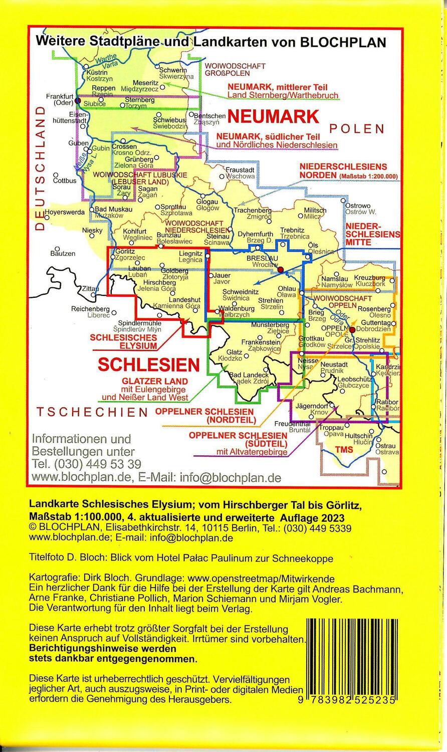 Bild: 9783982525235 | Landkarte Schlesisches Elysium | Dirk Bloch | (Land-)Karte | Deutsch