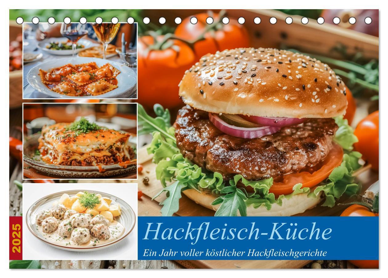 Cover: 9783457166222 | Hackfleisch-Küche (Tischkalender 2025 DIN A5 quer), CALVENDO...