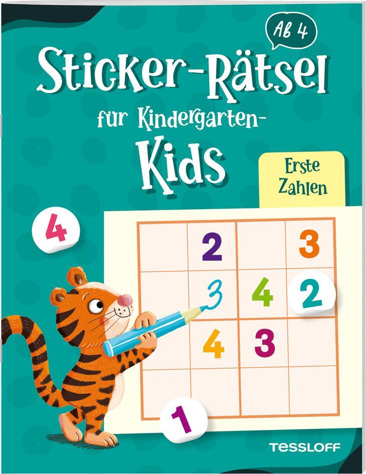 Cover: 9783788645212 | Sticker-Rätsel für Kindergarten-Kids. Erste Zahlen | Christine Thau