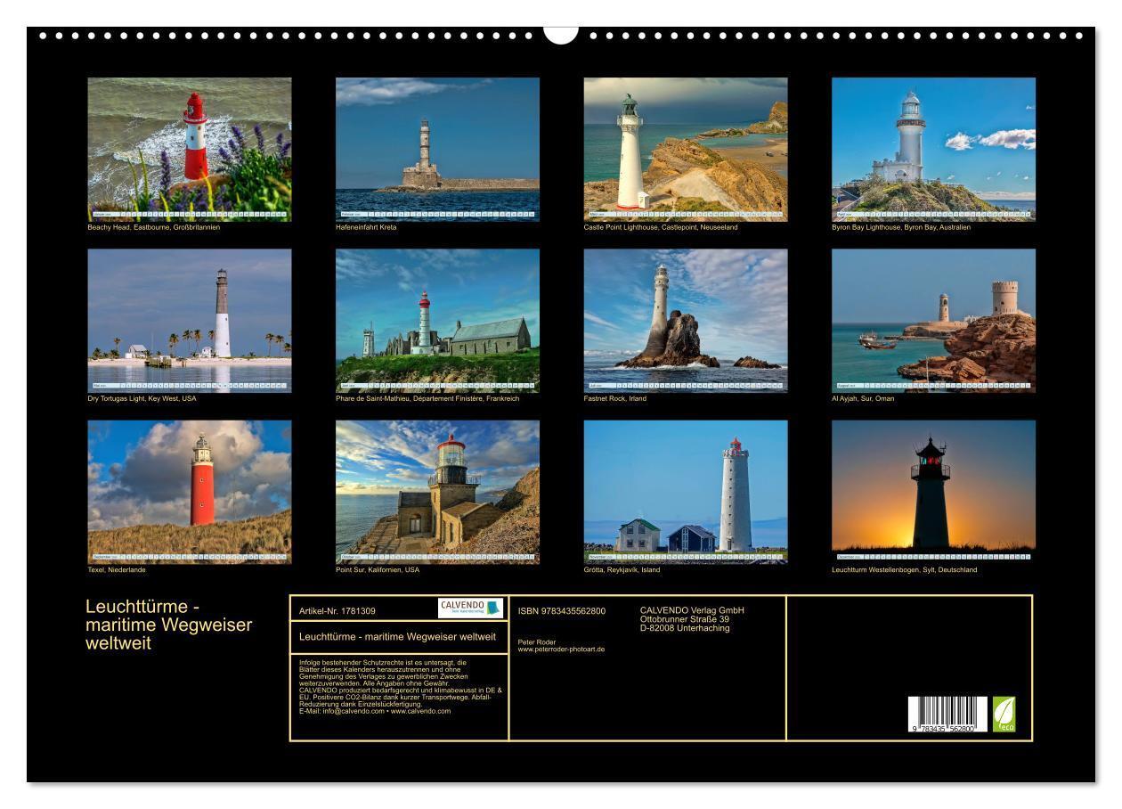 Bild: 9783435562800 | Leuchttürme - maritime Wegweiser weltweit (Wandkalender 2025 DIN A2...