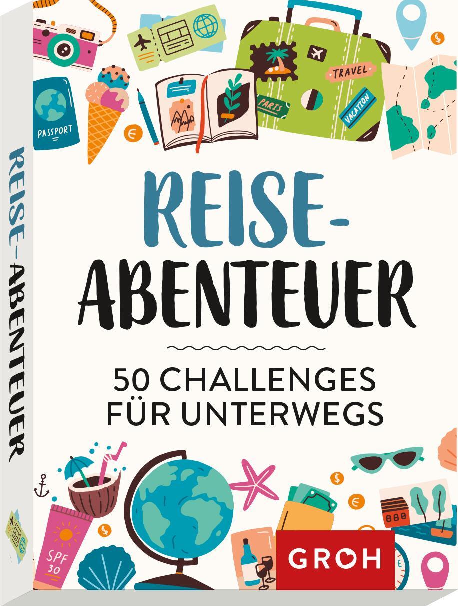 Cover: 4036442009895 | Reiseabenteuer | 50 Challenges für unterwegs | Groh Verlag | Spiel
