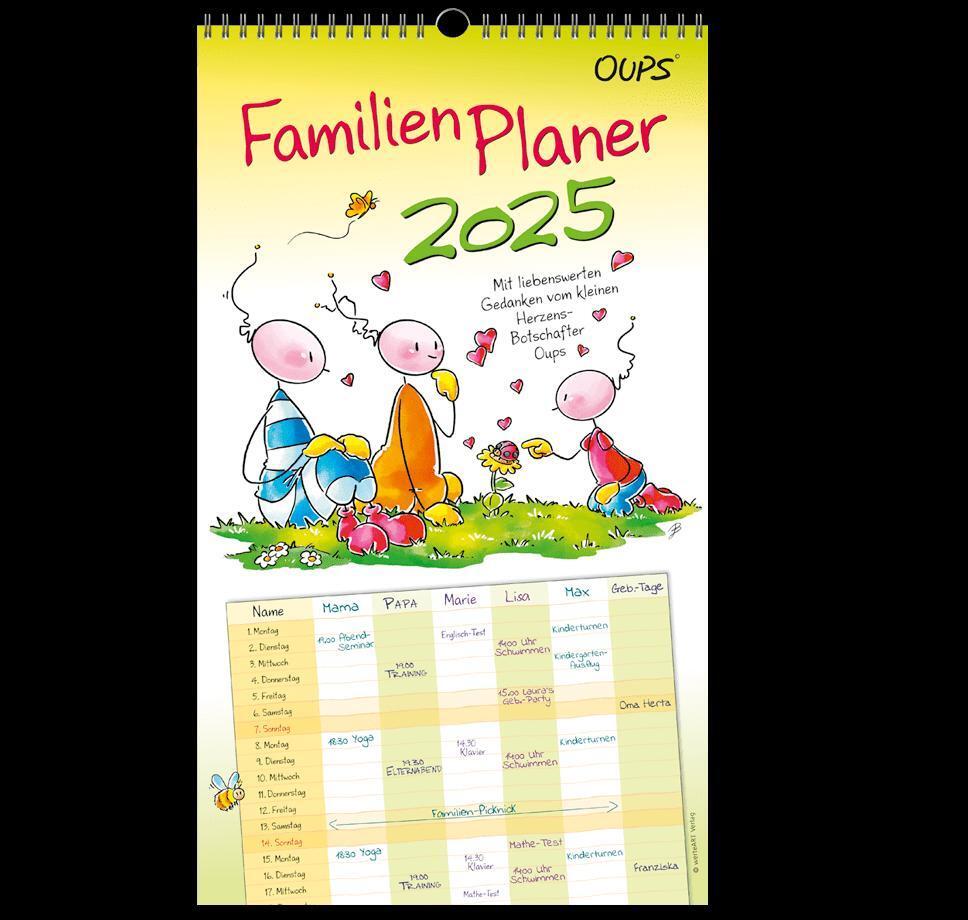 Cover: 9783903175730 | Oups Familienplaner 2025 | Kurt Hörtenhuber | Kalender | 12 S. | 2025