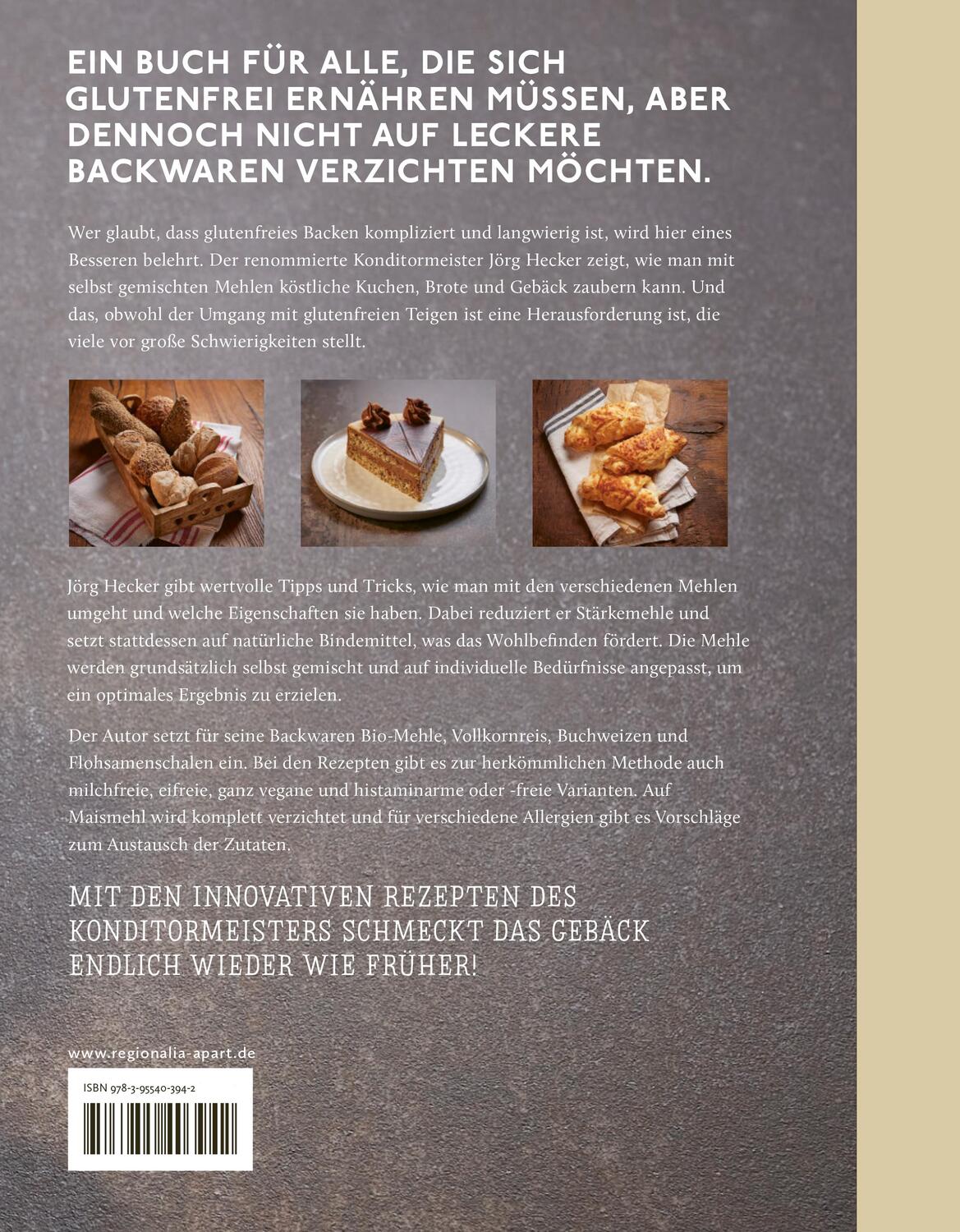 Rückseite: 9783955403942 | Glutenfrei Backen mit Jörg Hecker | Einfach, lecker, gesund | Hecker