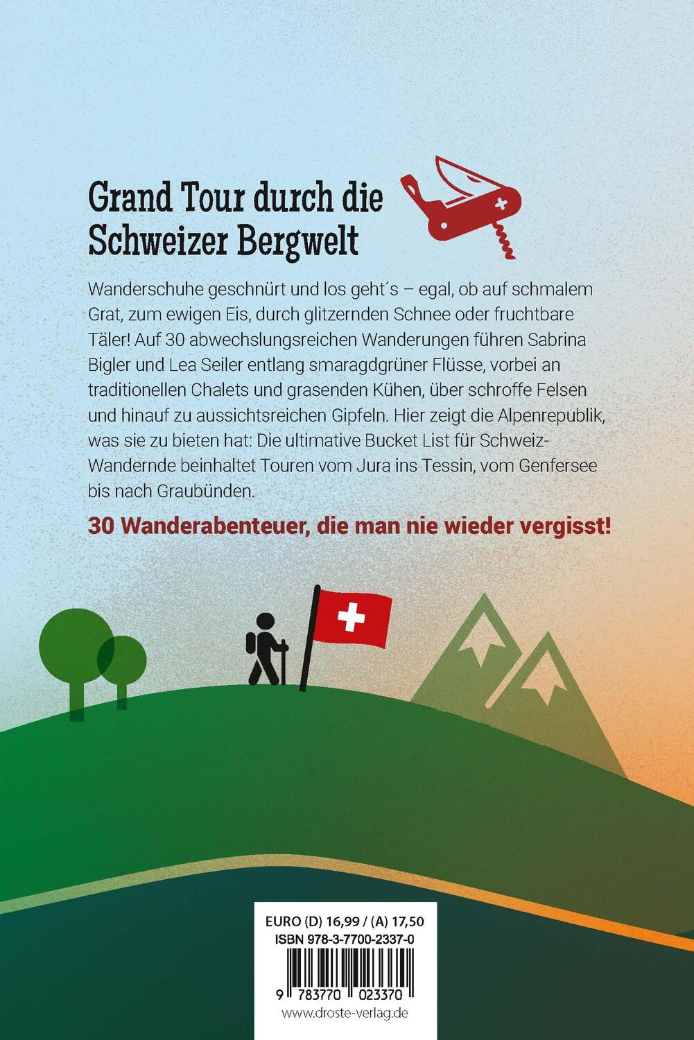 Rückseite: 9783770023370 | 30 Wanderungen in der Schweiz, die man einmal im Leben gemacht...