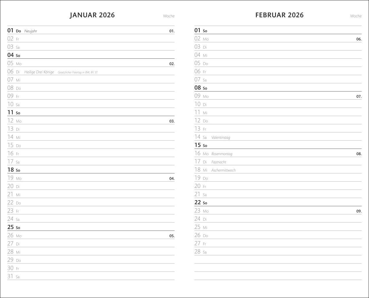 Bild: 9783756408122 | Kombitimer schwarz mittel 2025 | Heye | Buch | Bürokalender Heye