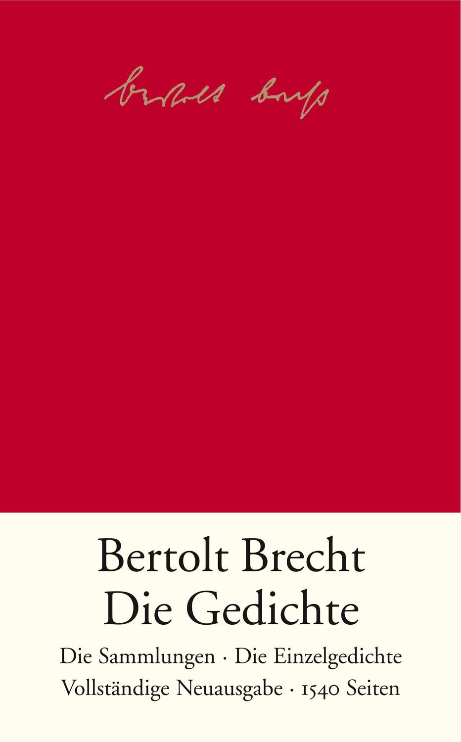 Cover: 9783518419403 | Die Gedichte | Bertolt Brecht | Buch | Deutsch | 2007 | Suhrkamp