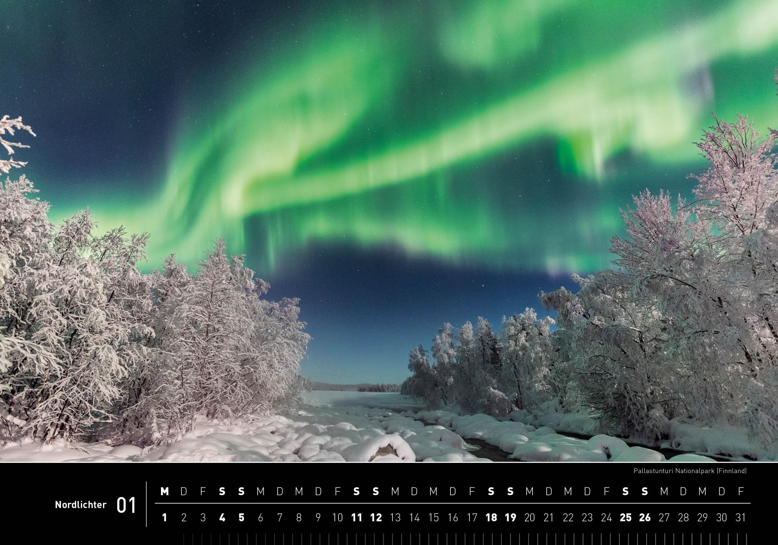 Bild: 9783968555249 | 360° Nordlichter Premiumkalender 2025 | Robert Haasmann | Kalender