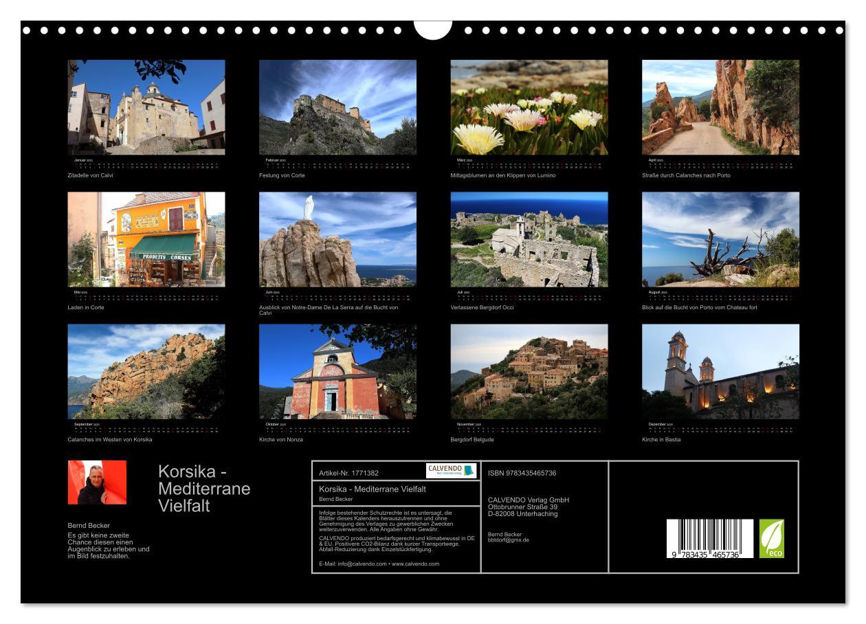 Bild: 9783435465736 | Korsika - Mediterrane Vielfalt (Wandkalender 2025 DIN A3 quer),...