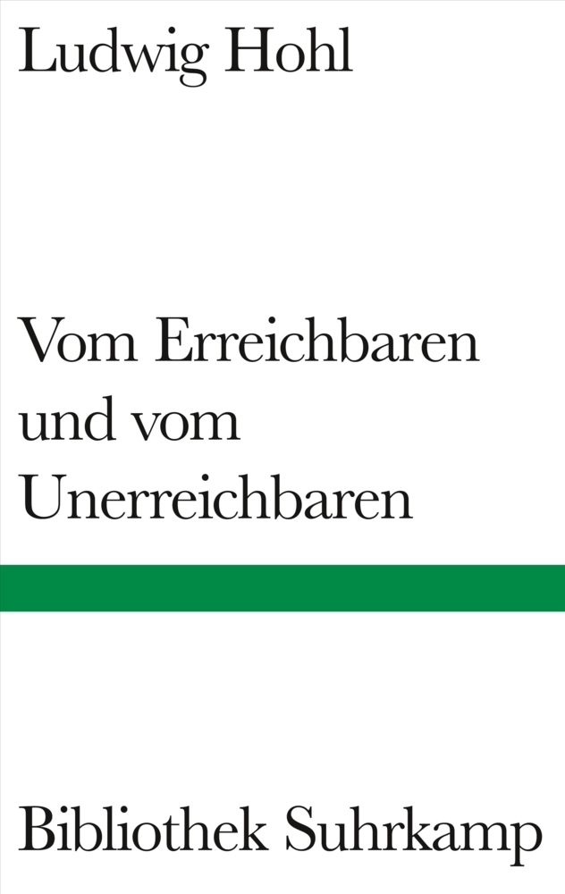 Cover: 9783518224861 | Vom Erreichbaren und vom Unerreichbaren | Ludwig Hohl | Buch | 2014