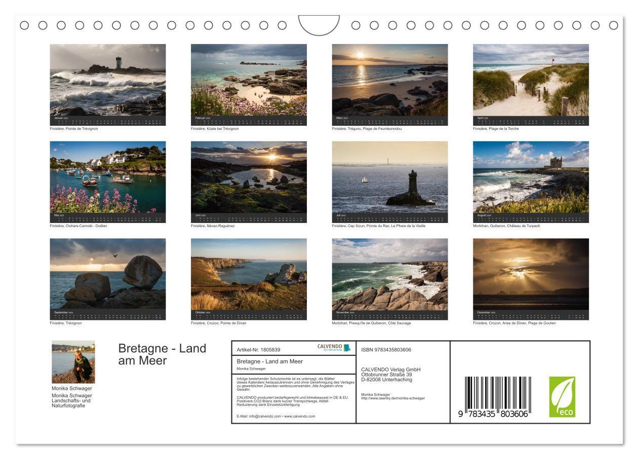 Bild: 9783435803606 | Bretagne - Land am Meer (Wandkalender 2025 DIN A4 quer), CALVENDO...