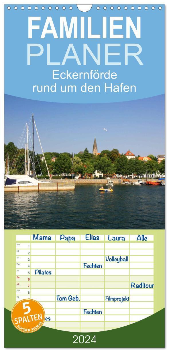 Cover: 9783383091735 | Familienplaner 2024 - Eckernförde - Impressionen rund um den Hafen...