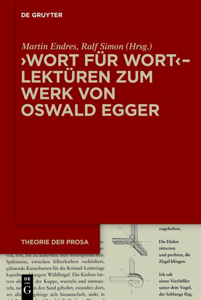 Cover: 9783110689242 | 'Wort für Wort' - Lektüren zum Werk von Oswald Egger | Endres (u. a.)