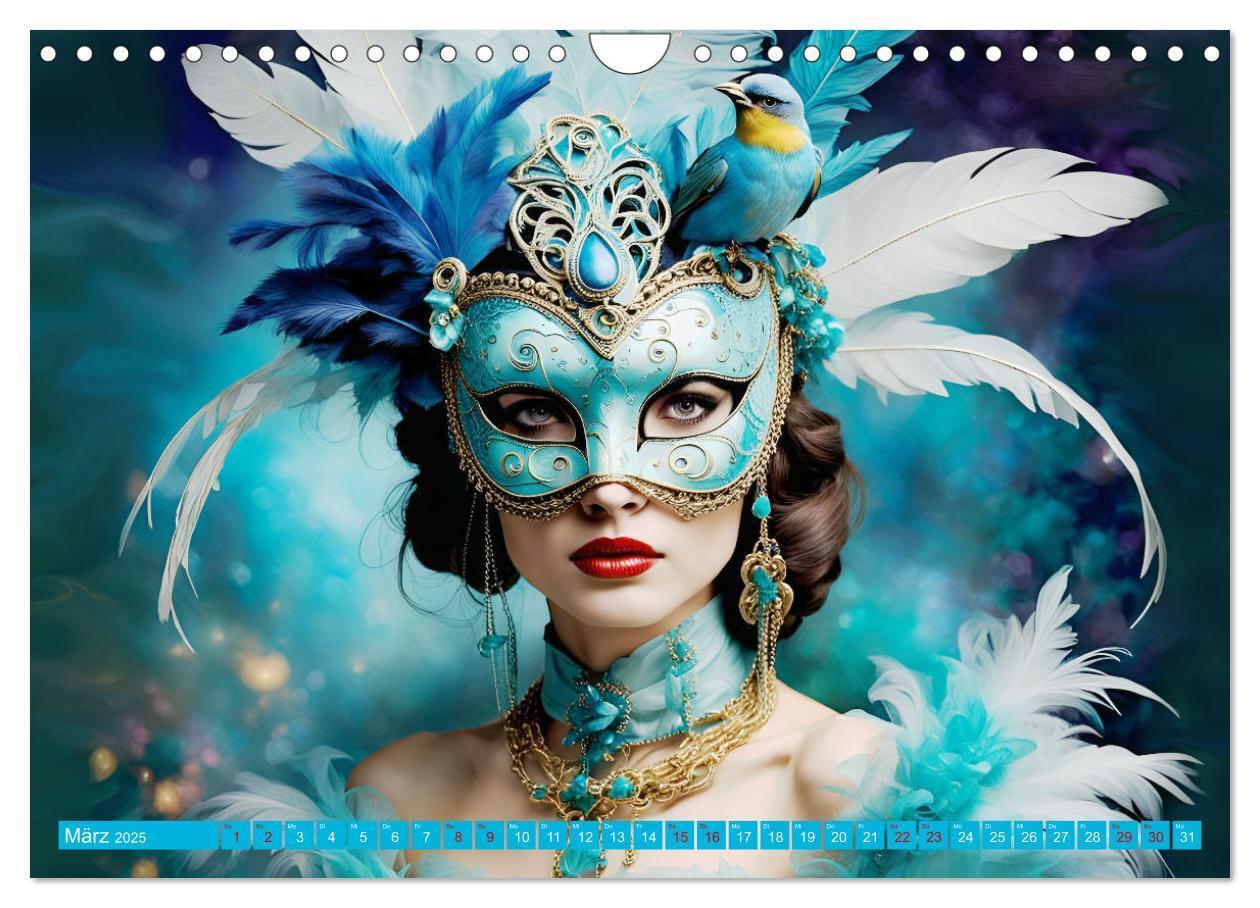 Bild: 9783383798306 | Maskerade Deluxe (Wandkalender 2025 DIN A4 quer), CALVENDO...