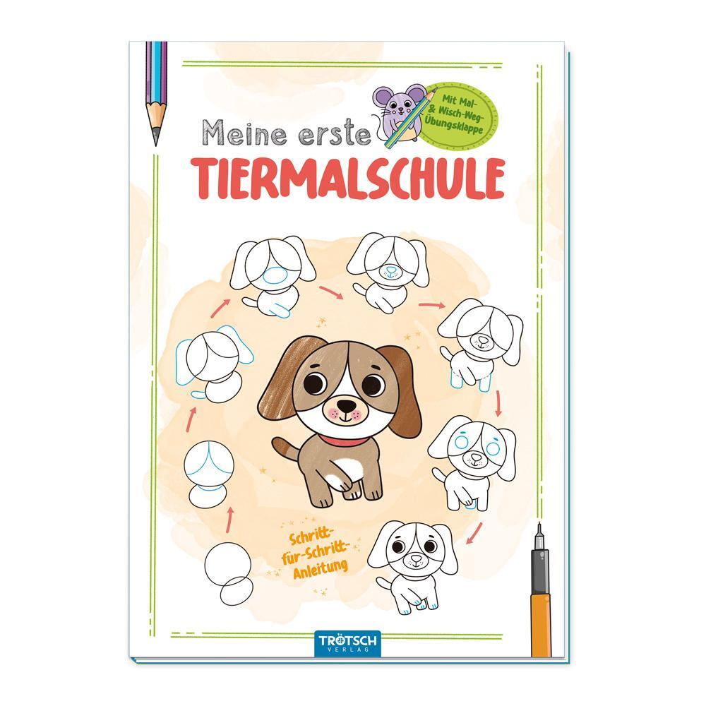 Cover: 9783988021304 | Trötsch Malbuch Meine erste Tiermalschule Hund | KG | Taschenbuch