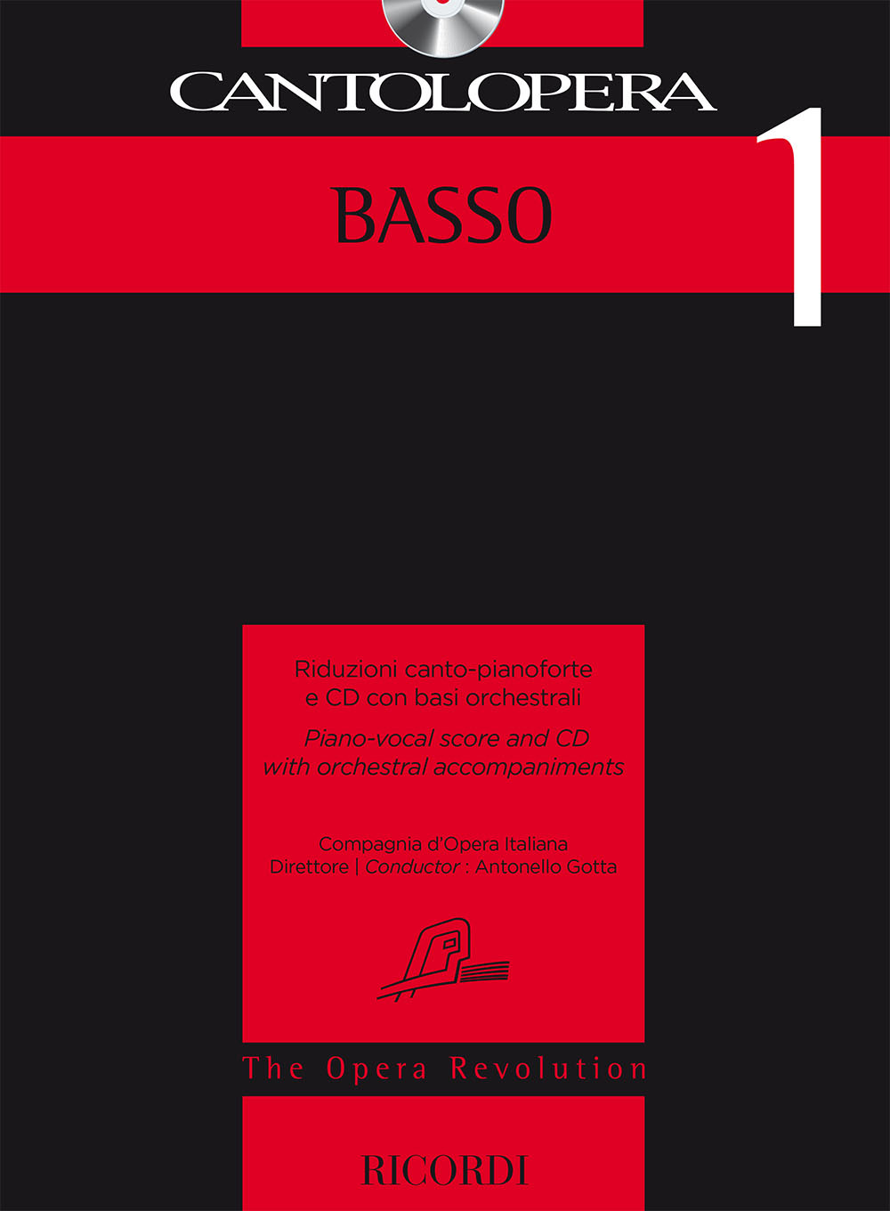 Cover: 9790041410999 | Cantolopera 1: basso | Cantolopera (ricordi) | Buch + CD | 2017