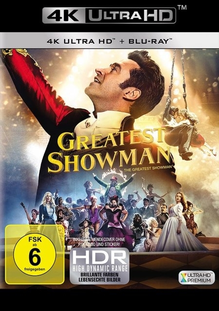 Cover: 4010232072887 | Greatest Showman | 4K Ultra HD Blu-ray + Blu-ray | Michael Gracey