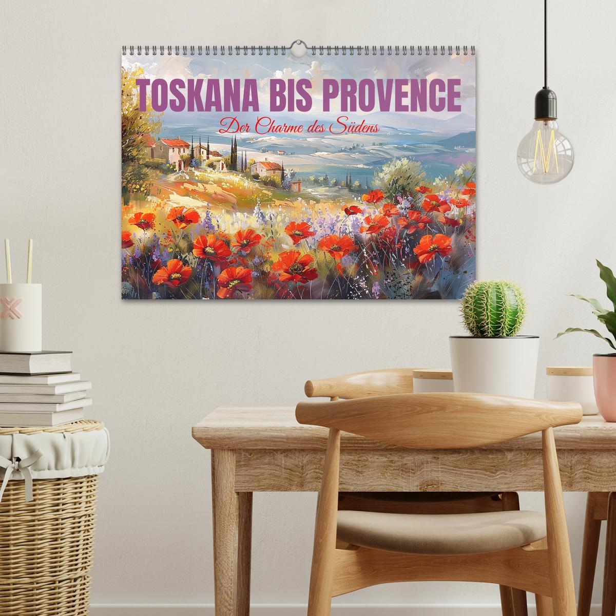 Bild: 9783457139493 | Toskana bis Provence (Wandkalender 2025 DIN A3 quer), CALVENDO...