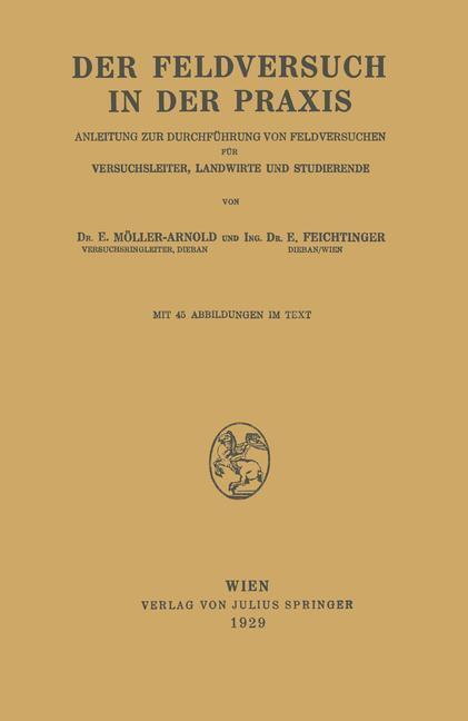 Cover: 9783709195567 | Der Feldversuch in der Praxis | E. Feichtinger (u. a.) | Taschenbuch