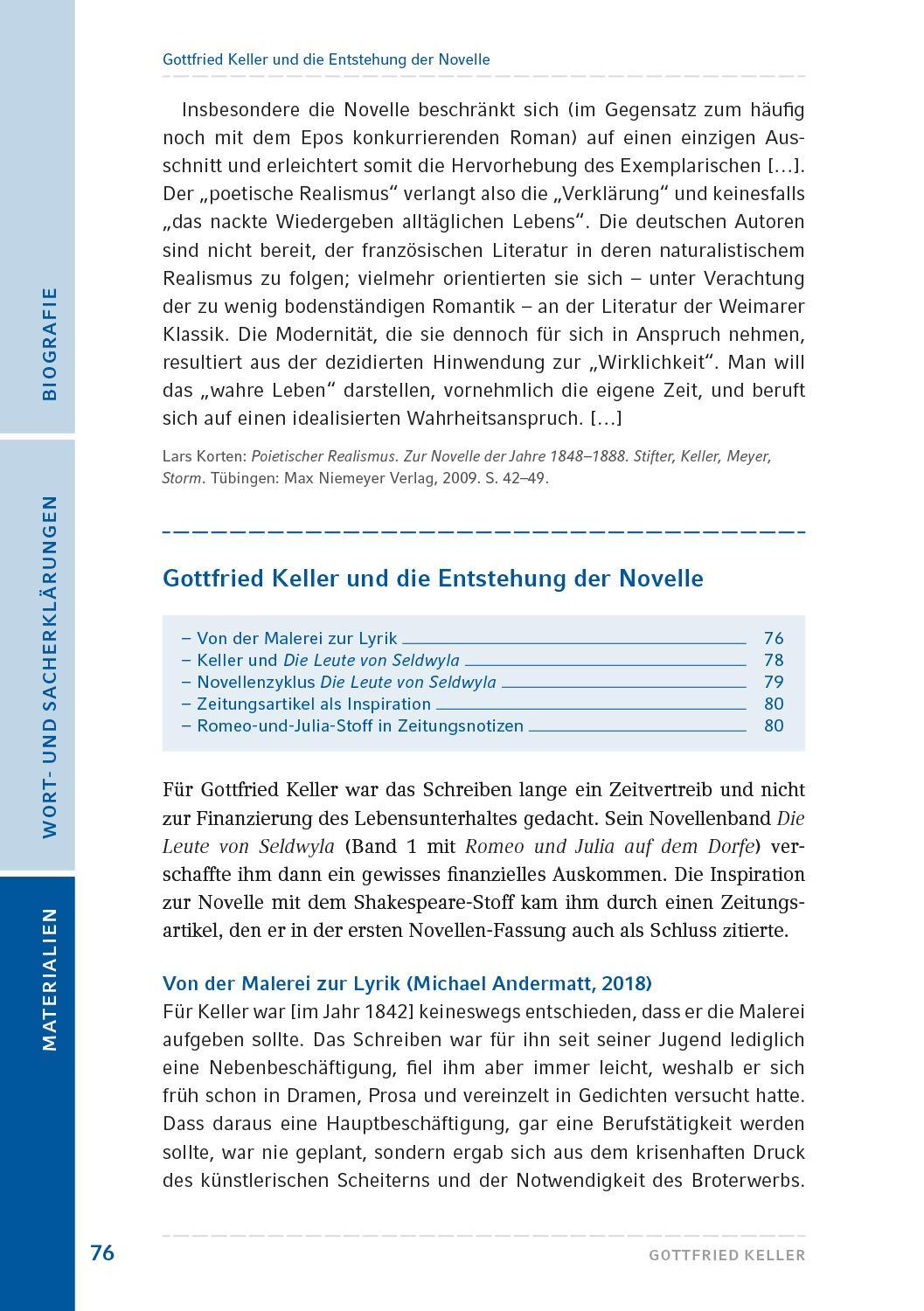 Bild: 9783872915269 | Romeo und Julia auf dem Dorfe | Gottfried Keller | Taschenbuch | 94 S.