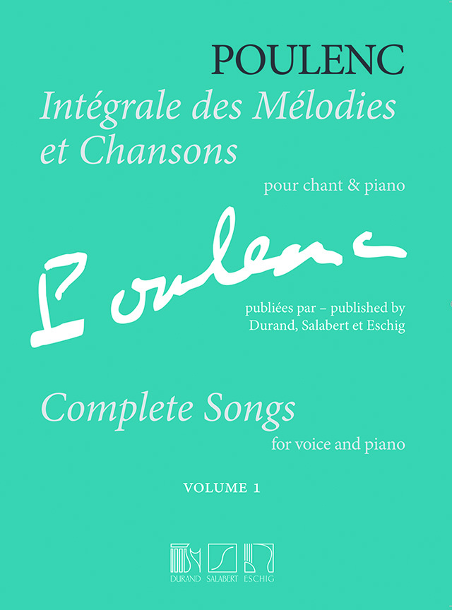 Cover: 9790048060180 | Integrale des Melodies et Chansons Vol.1 | Complete songs | Poulenc