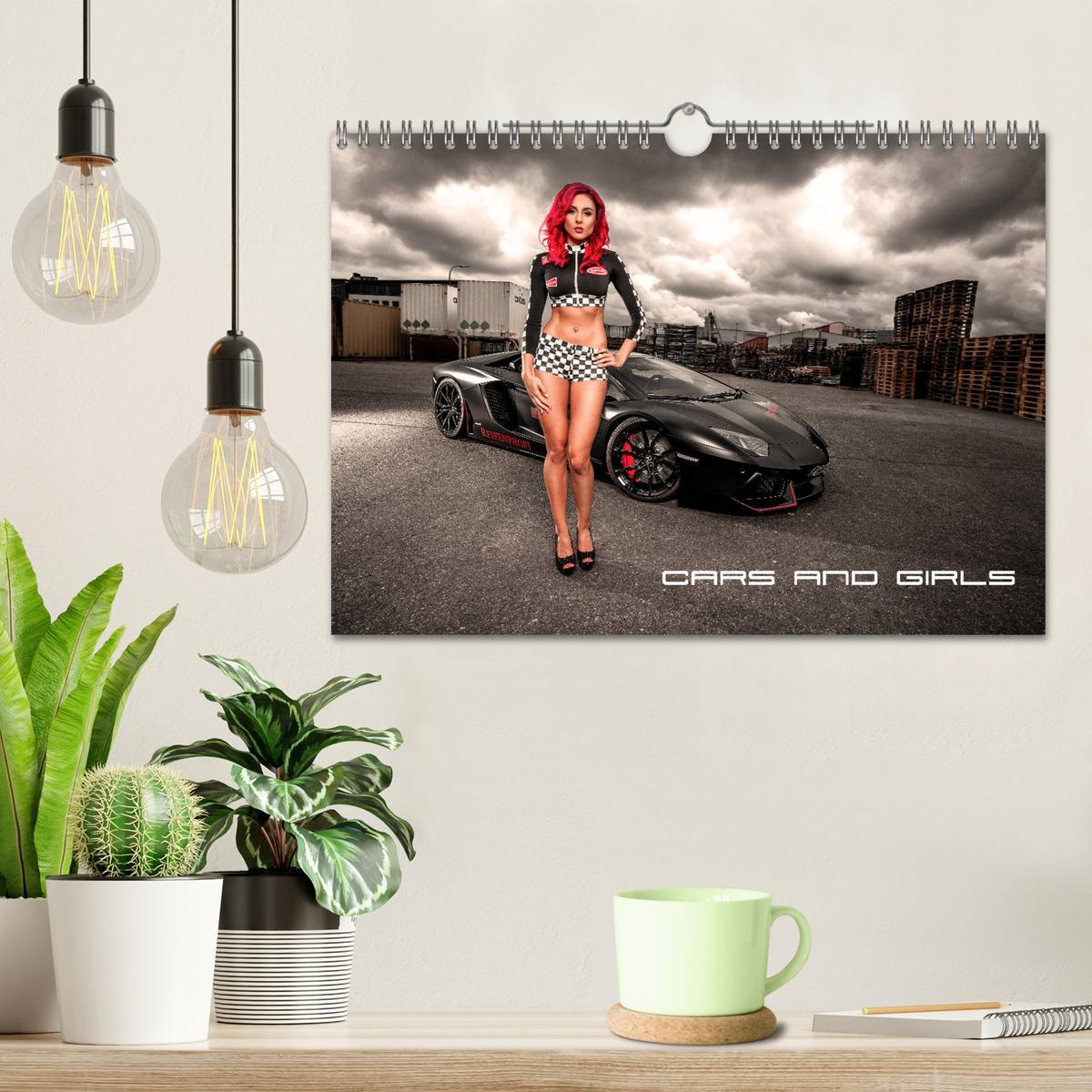 Bild: 9783435397143 | Cars and Girls (Wandkalender 2025 DIN A4 quer), CALVENDO...