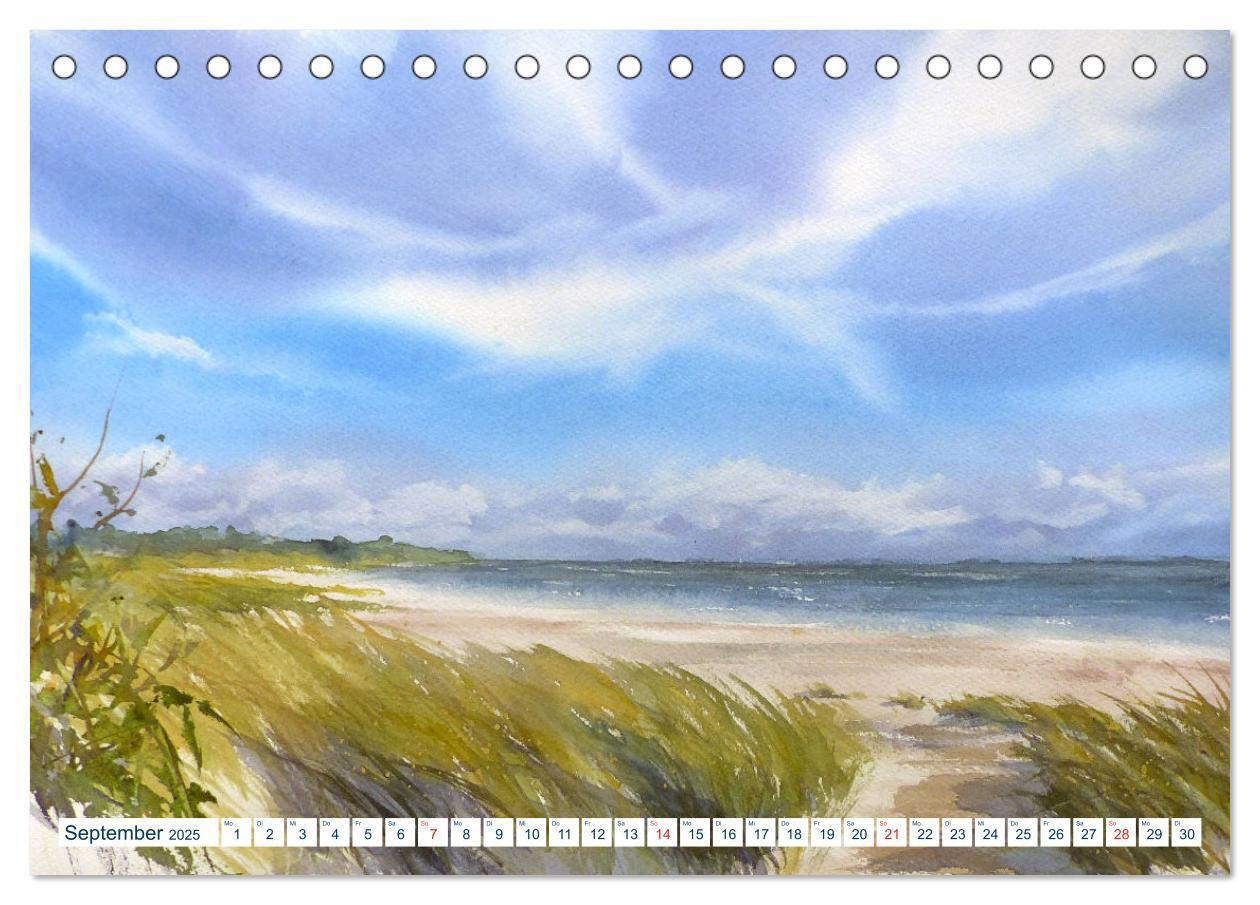 Bild: 9783435165469 | Nordseeaquarelle (Tischkalender 2025 DIN A5 quer), CALVENDO...