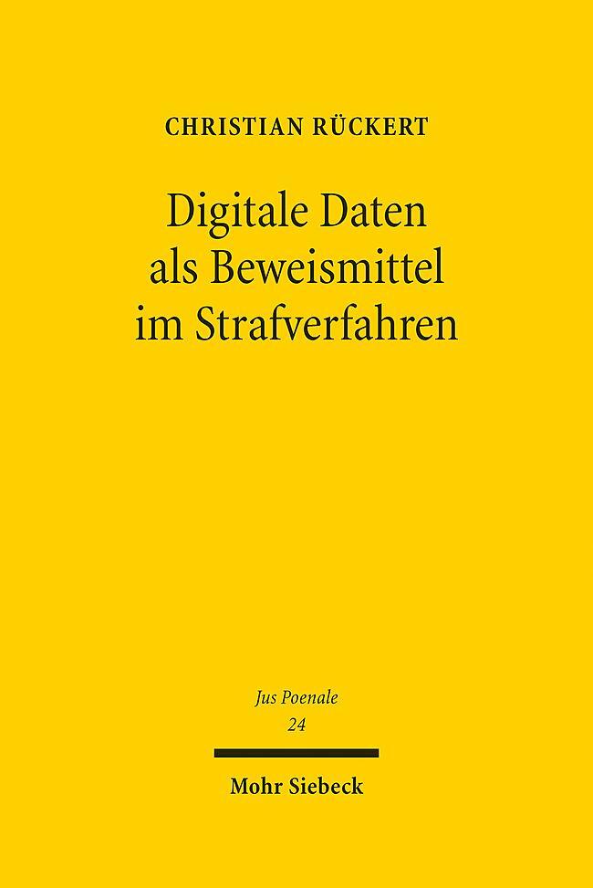 Cover: 9783161622168 | Digitale Daten als Beweismittel im Strafverfahren | Christian Rückert