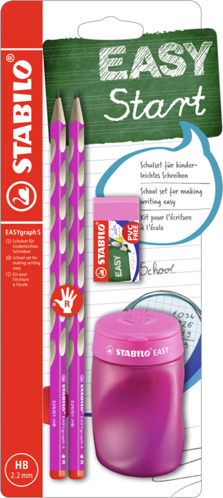 Cover: 4006381566735 | Schul-Set für Rechtshänder - STABILO EASYgraph S in pink -...