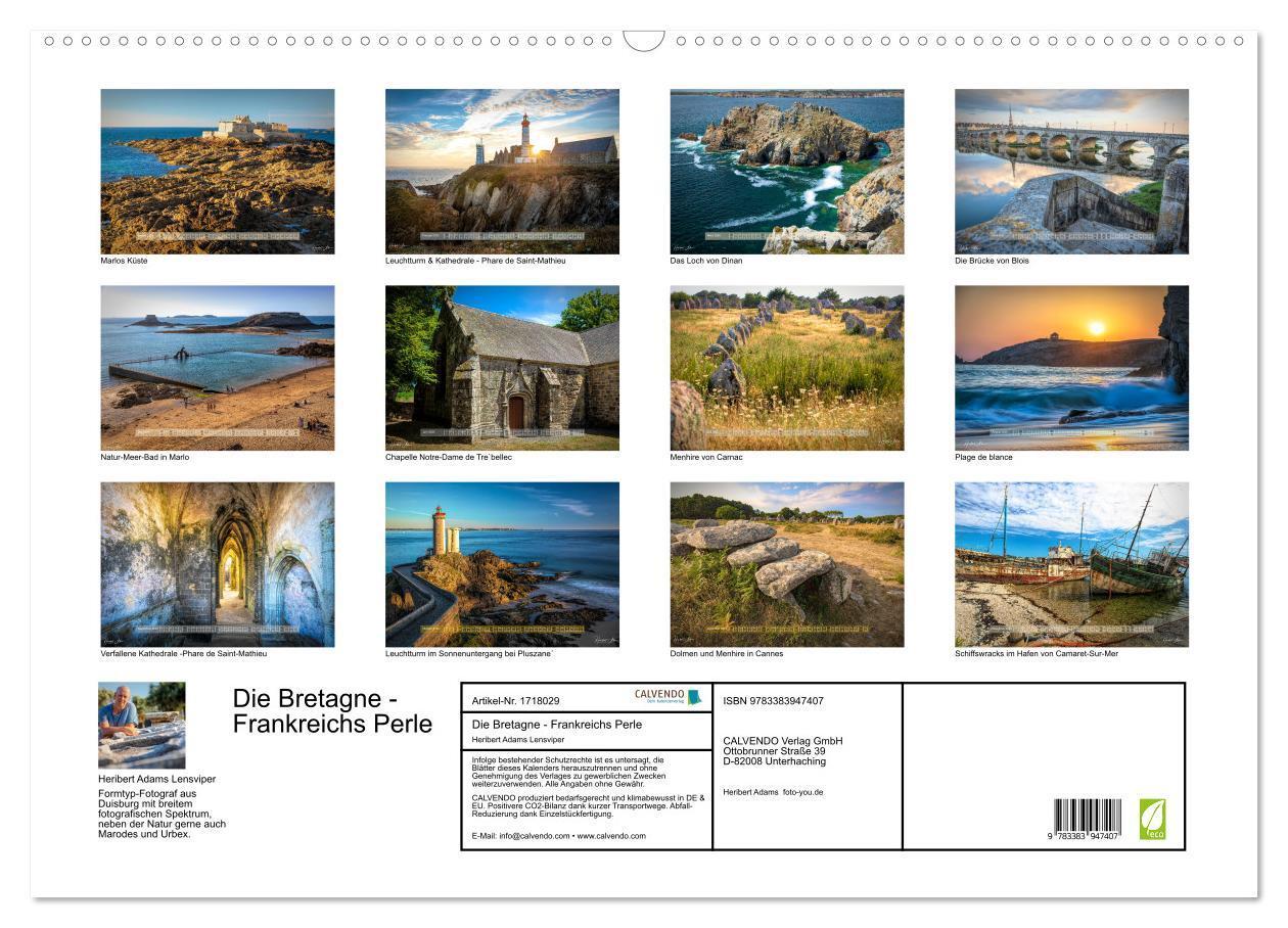 Bild: 9783383947407 | Die Bretagne - Frankreichs Perle (Wandkalender 2025 DIN A2 quer),...