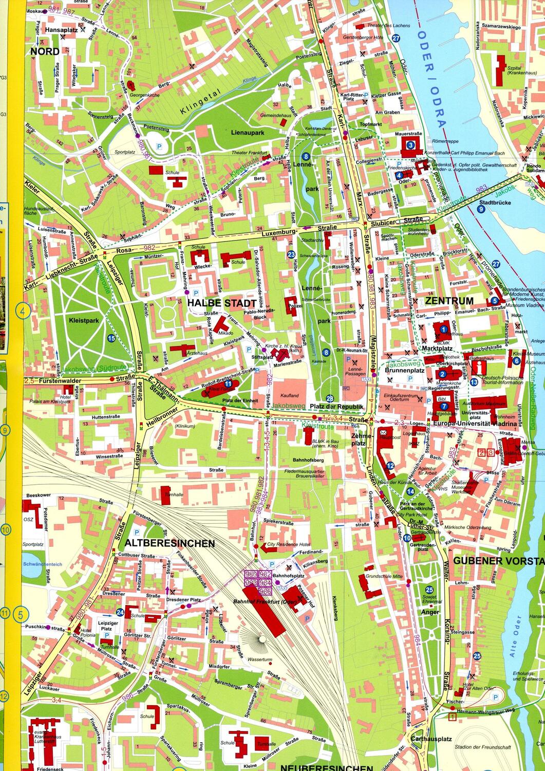 Bild: 9783982296968 | Stadtplan Frankfurt (Oder) und Slubice | Dirk Bloch | (Land-)Karte