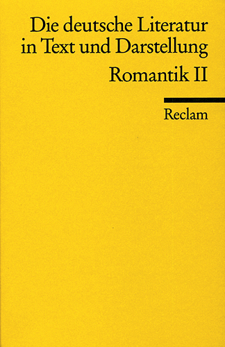 Cover: 9783150096338 | Die deutsche Literatur in Text und Darstellung, Romantik. .2 | Schmitt