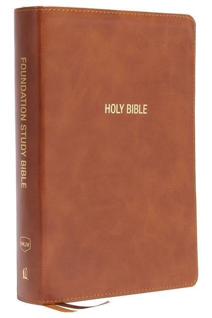 Cover: 9780785261469 | NKJV, Foundation Study Bible, Large Print, Leathersoft, Brown, Red...