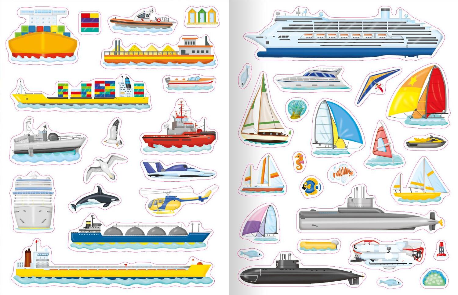 Bild: 9783741524417 | Flugzeuge, Schiffe, Raumfahrzeuge | Mein großes Stickerbuch | Barsotti
