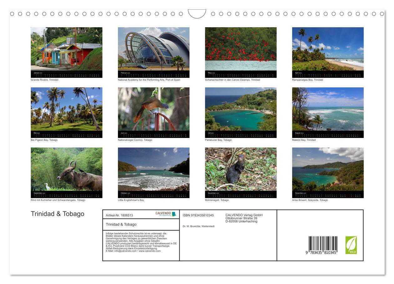 Bild: 9783435810345 | Trinidad &amp; Tobago (Wandkalender 2025 DIN A3 quer), CALVENDO...