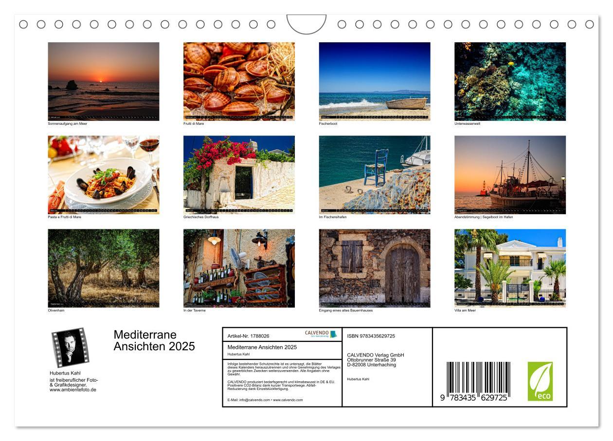 Bild: 9783435629725 | Mediterrane Ansichten 2025 (Wandkalender 2025 DIN A4 quer),...