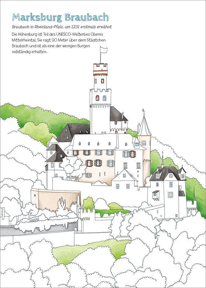 Bild: 9783788645724 | Mein großes Malbuch. Burgen | Mit farbigen Ausmalseiten | Linster