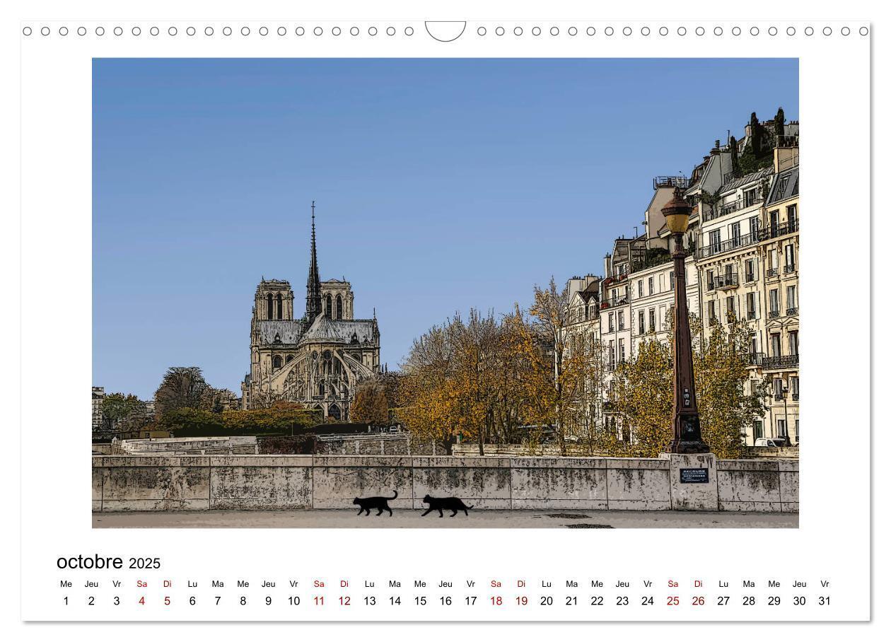 Bild: 9781325943852 | Notre-Dame de Paris en Cartoon (Calendrier mural 2025 DIN A3...