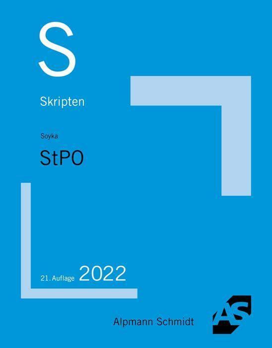Cover: 9783867528368 | Skript StPO | Grundzüge des Strafverfahrensrechts | Martin Soyka