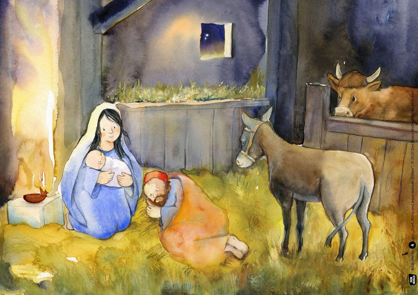 Bild: 4260179516627 | Josef, Maria und Jesus müssen fliehen. Kamishibai Bildkartenset | Box