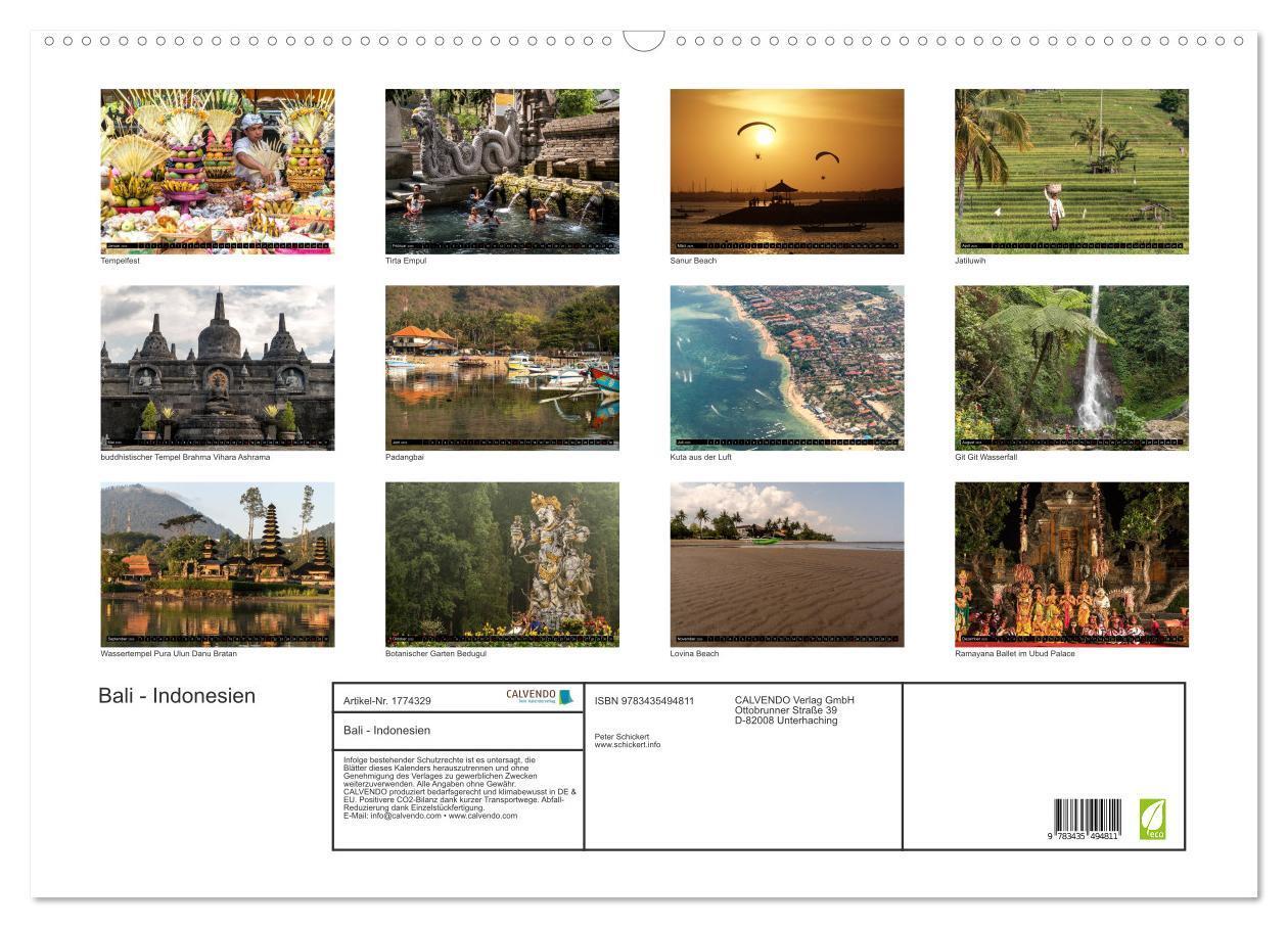 Bild: 9783435494811 | Bali - Indonesien (Wandkalender 2025 DIN A2 quer), CALVENDO...