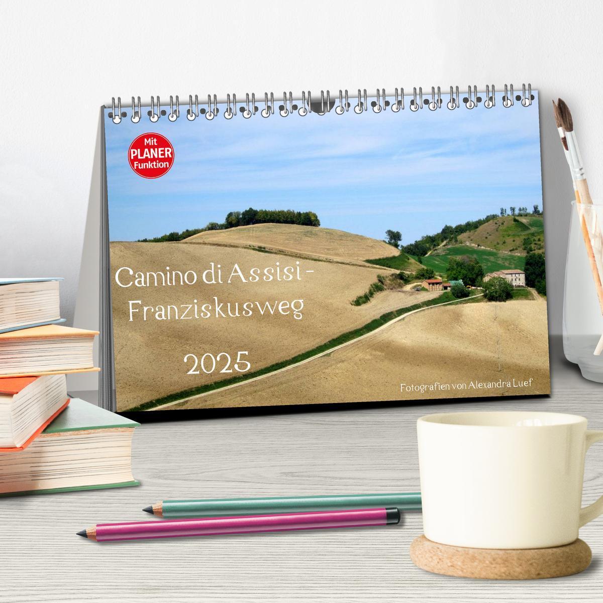 Bild: 9783435518784 | Camino di Assisi - Franziskusweg (Tischkalender 2025 DIN A5 quer),...