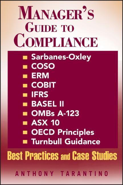 Cover: 9780471792574 | Manager's Guide to Compliance | Anthony Tarantino | Buch | 336 S.