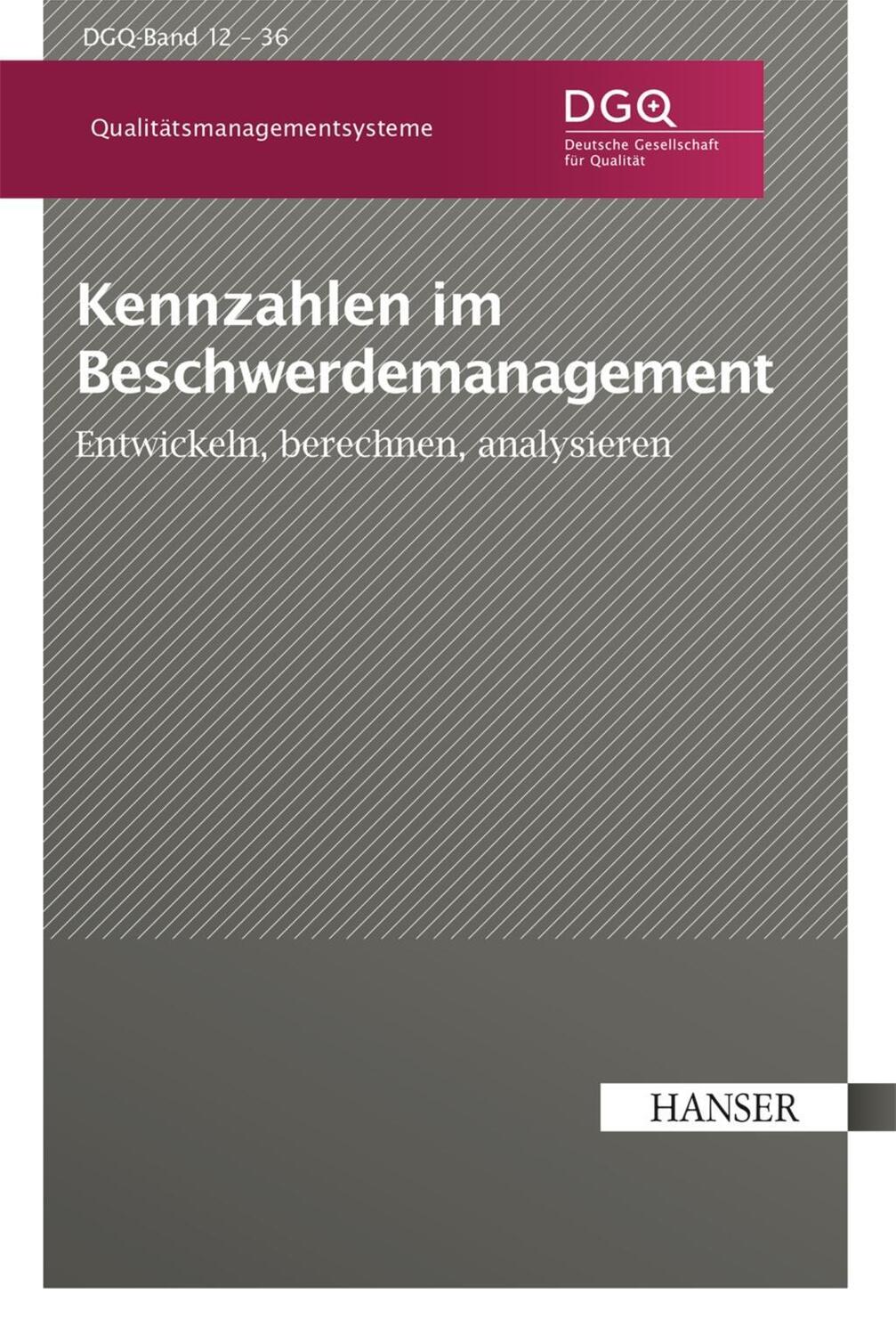 Cover: 9783446447851 | Kennzahlen im Beschwerdemanagement | Taschenbuch | 98 S. | Deutsch