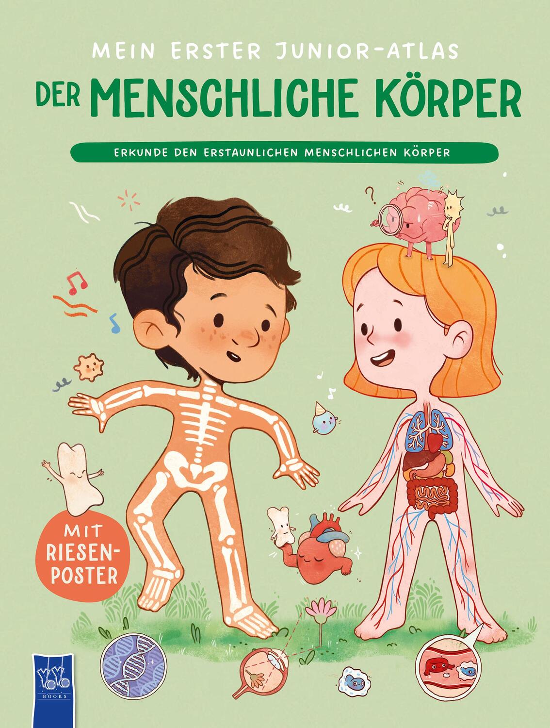 Cover: 9789464768398 | Mein erster Junior-Atlas: Der menschliche Körper | Mit Riesenposter