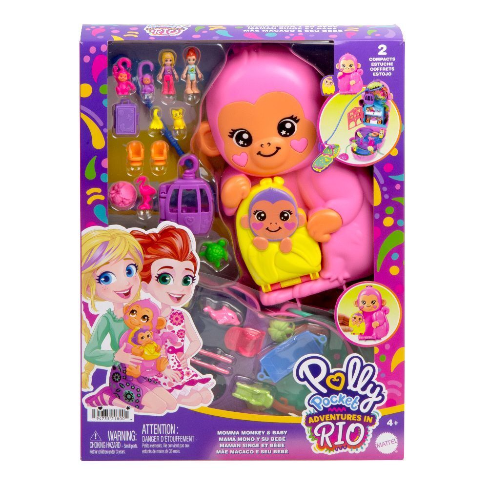 Cover: 194735218004 | Polly Pocket Affenmama und Baby | Stück | Fensterkarton | HWP04